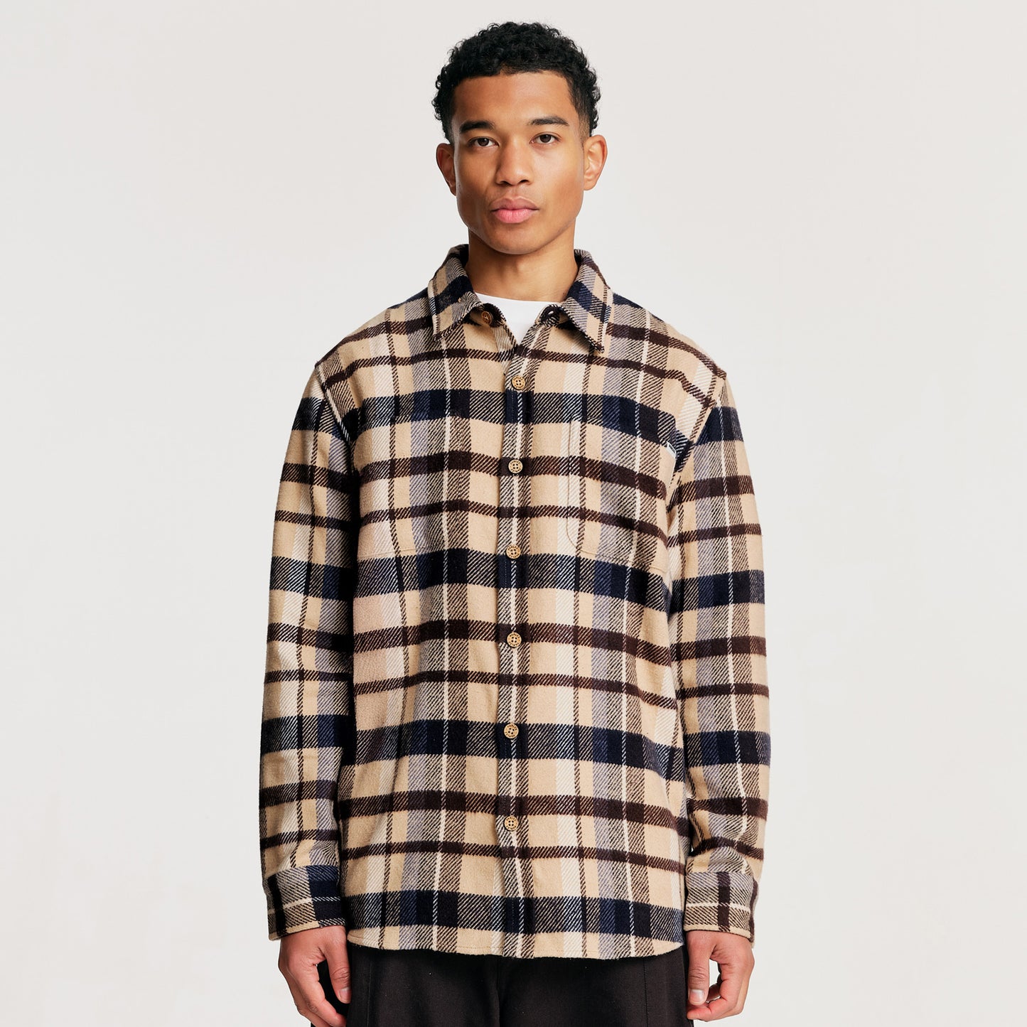 The Mens Rivington Shirt Blue Check from Parlez clothing