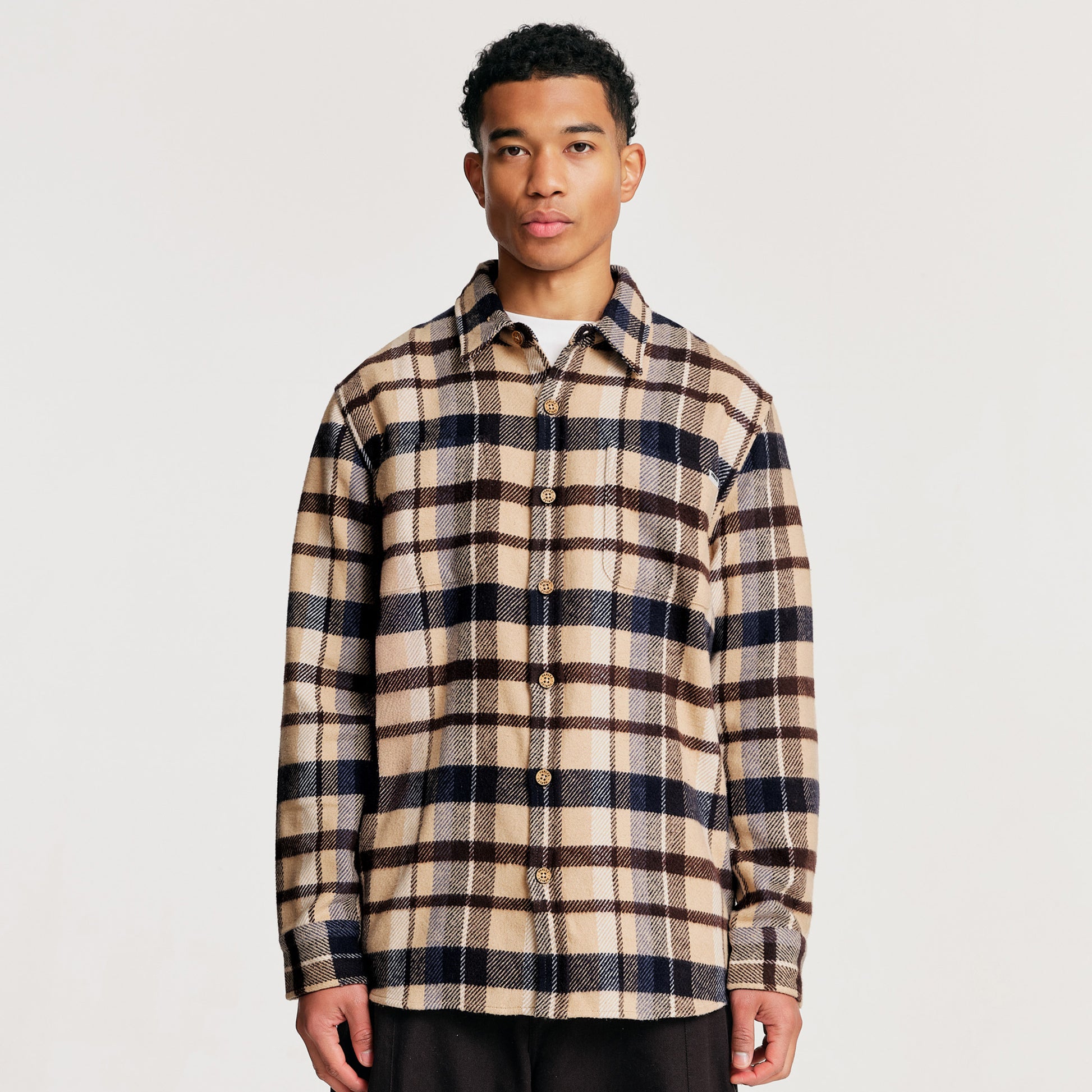 The Mens Rivington Shirt Blue Check from Parlez clothing