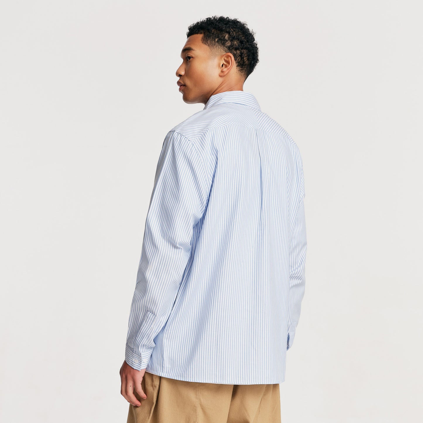 The Mens La Brea Shirt Blue Stripe from Parlez clothing