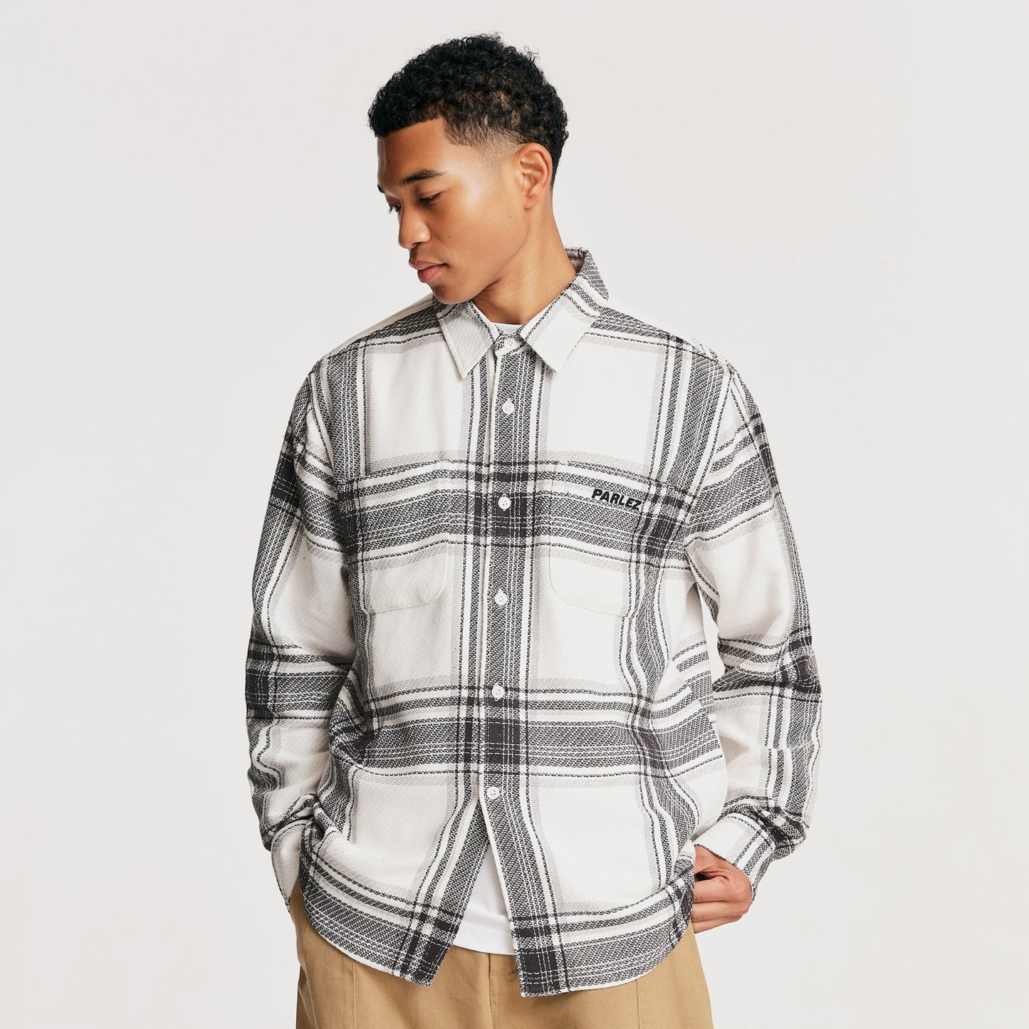 The Mens Brooklyn Shirt Black Check from Parlez clothing