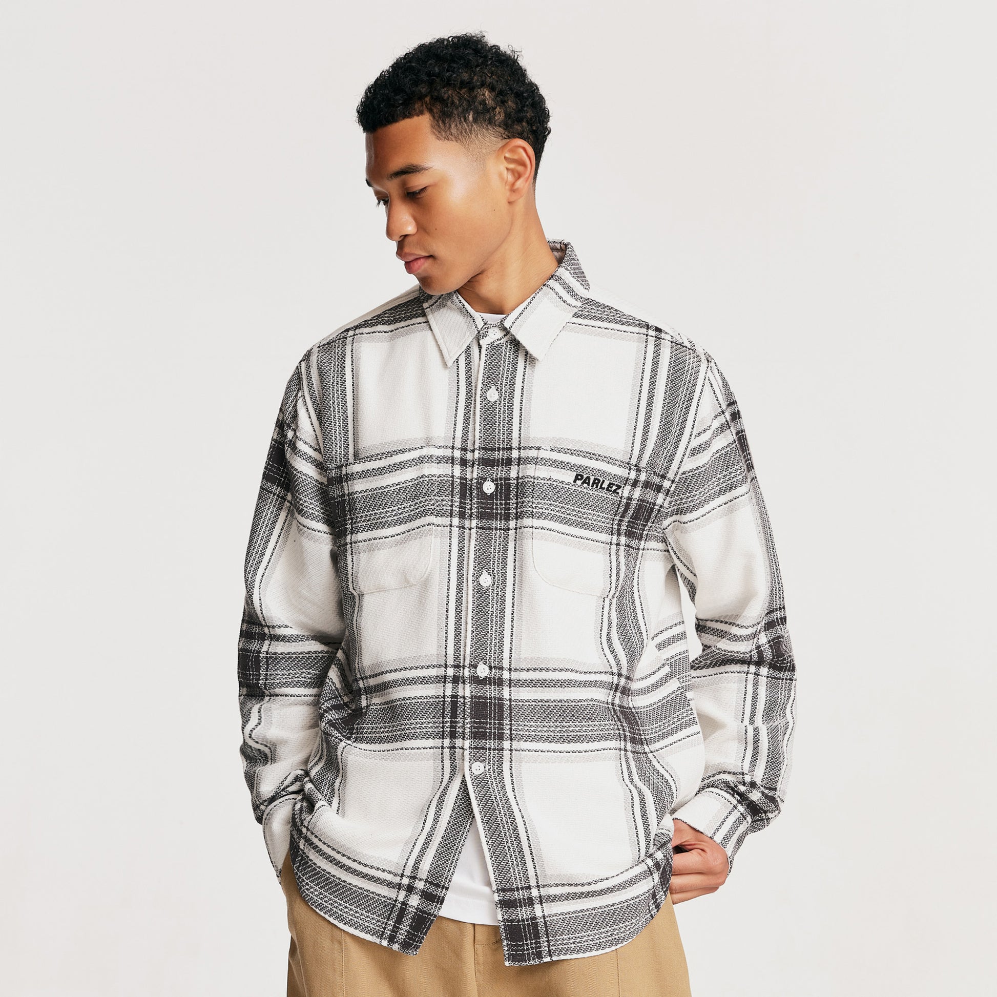 The Mens Brooklyn Shirt Black Check from Parlez clothing