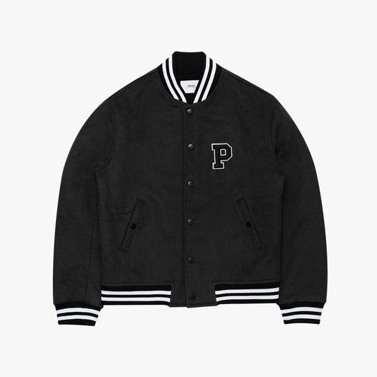 The Mens Bay Bomber College Jacket Black from Parlez clothing