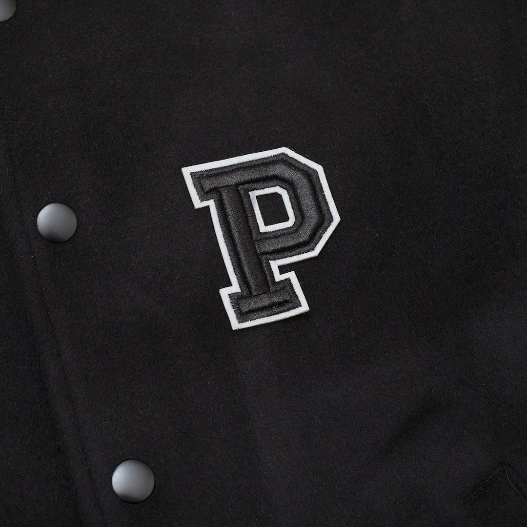 The Mens Bay Bomber College Jacket Black from Parlez clothing