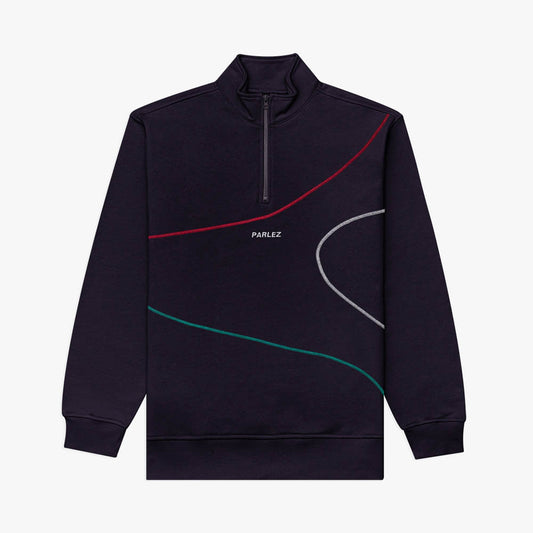 The Mens Caye Quarter Zip Navy from Parlez clothing