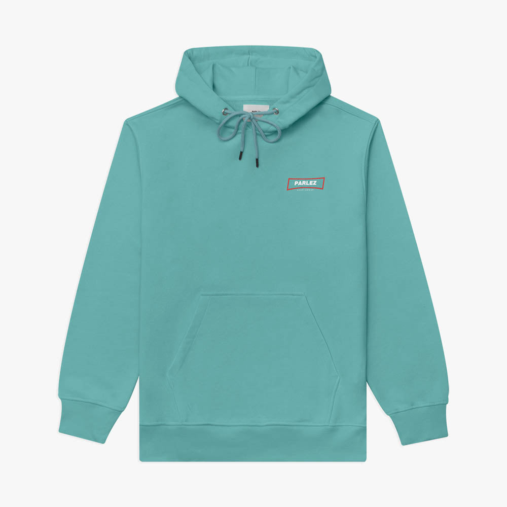 The Mens Downtown Hoodie Dusty Aqua from Parlez clothing