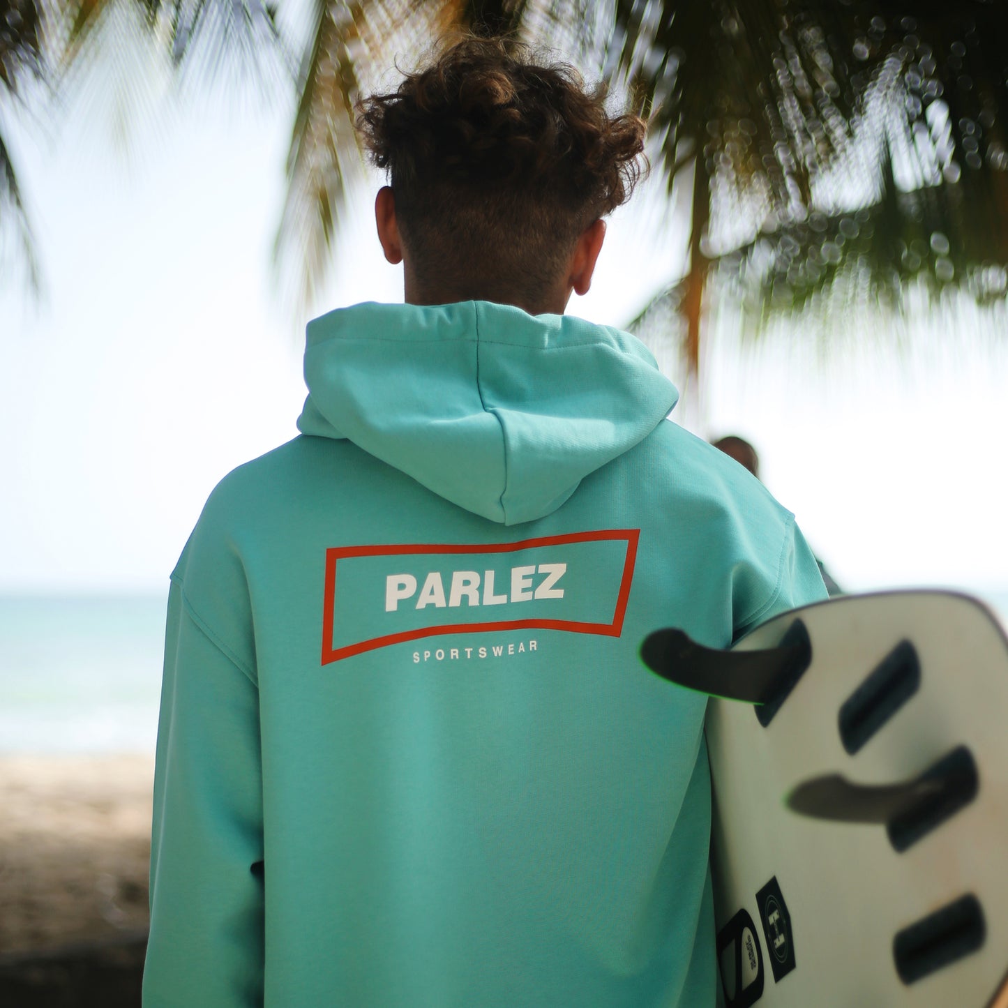 The Mens Downtown Hoodie Dusty Aqua from Parlez clothing