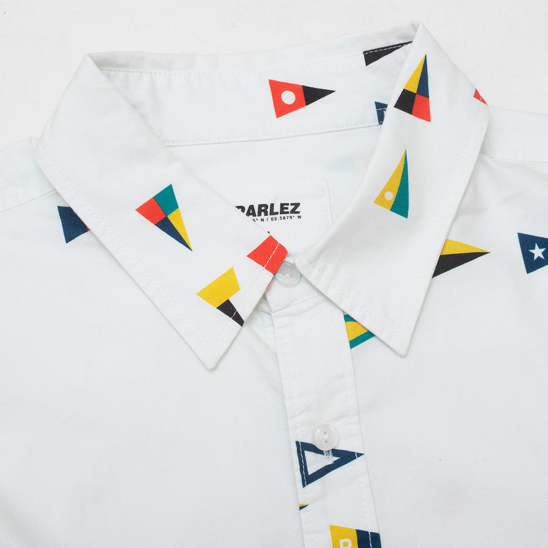 The Mens Topaz Shirt White from Parlez clothing