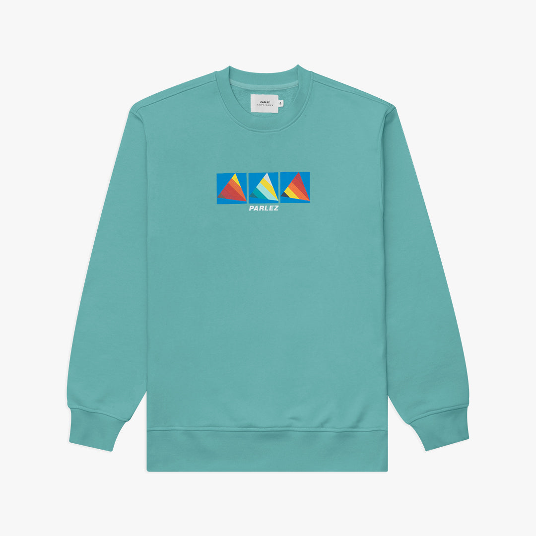 The Mens Antilles Sweat Dusty Aqua from Parlez clothing