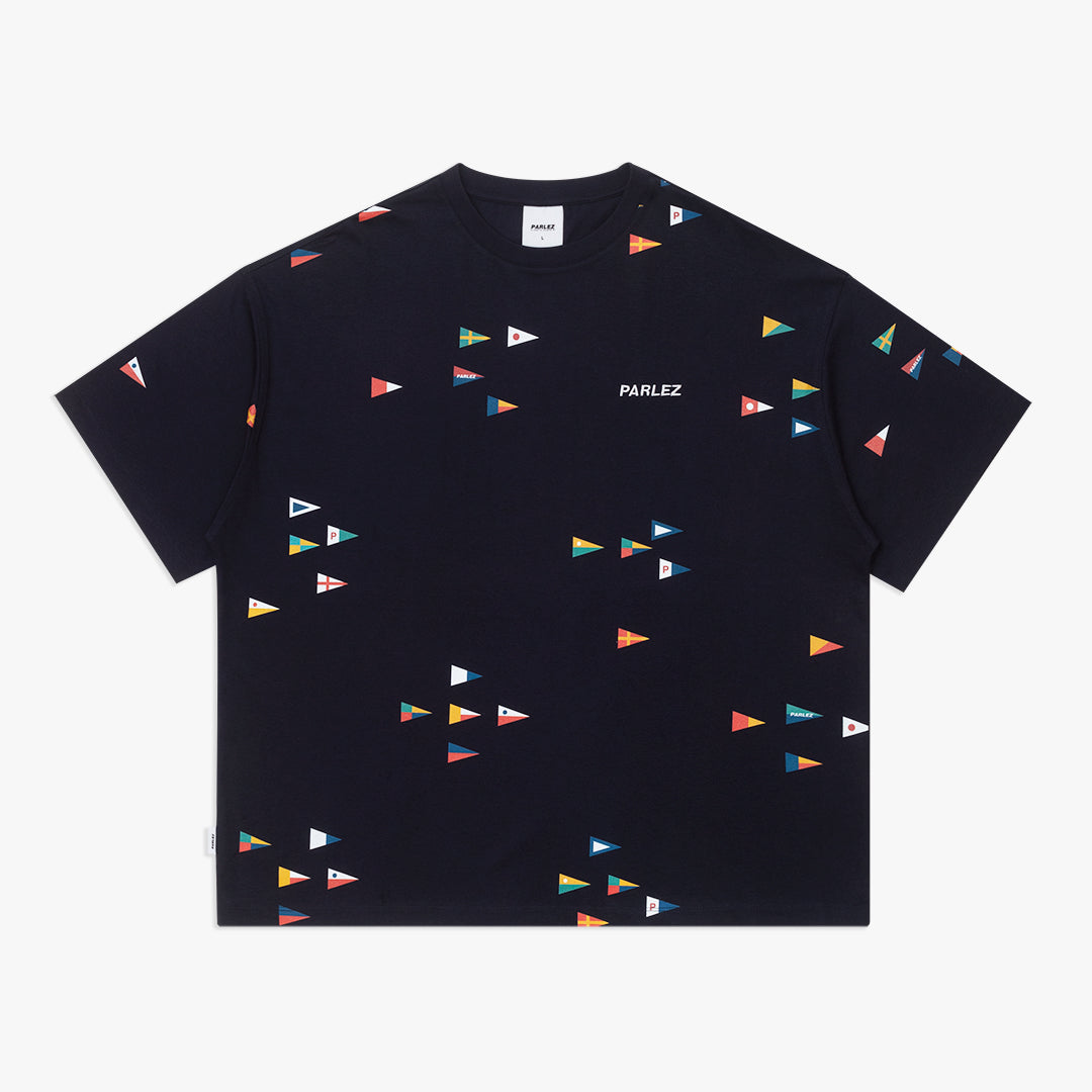 The Mens Topaz Oversized T-Shirt Navy from Parlez clothing