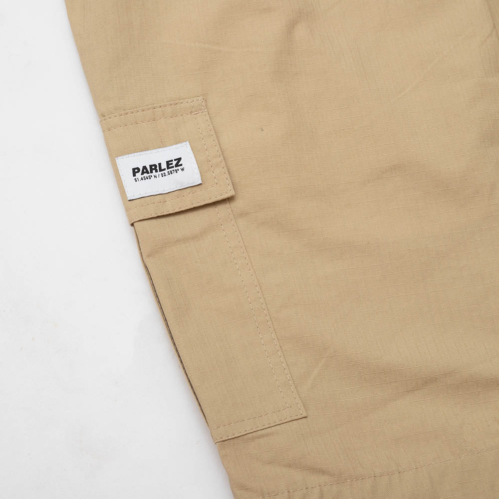 The Mens Gilbert Cargo Shorts Sand from Parlez clothing