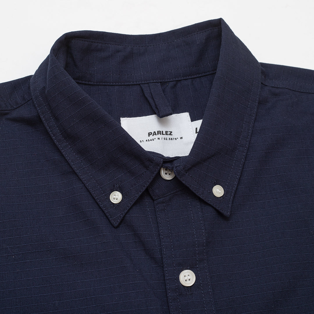 The Mens Reef Ripstop Shirt Navy from Parlez clothing